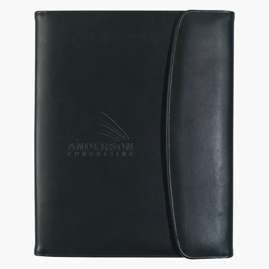 Leather Look Portfolio with Writing Pad