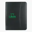 Leather Look 8 ½ x 11 Zippered Portfolio With Calculator — view 2