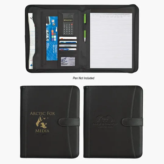Zippered Portfolio With Calculator