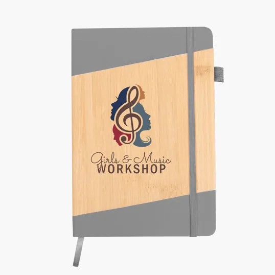 Bamboo Look Journal with Strap Closure — view 2