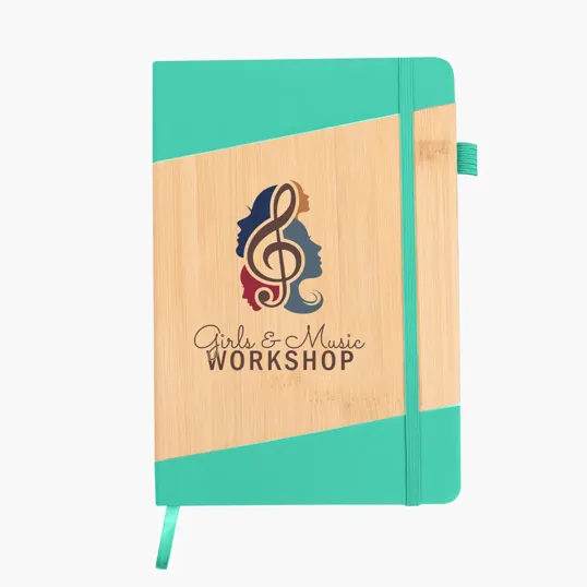 Bamboo Look Journal with Strap Closure — view 4