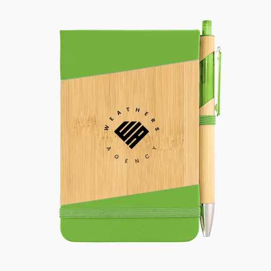 Bamboo Look Jotter & Pen — view 10