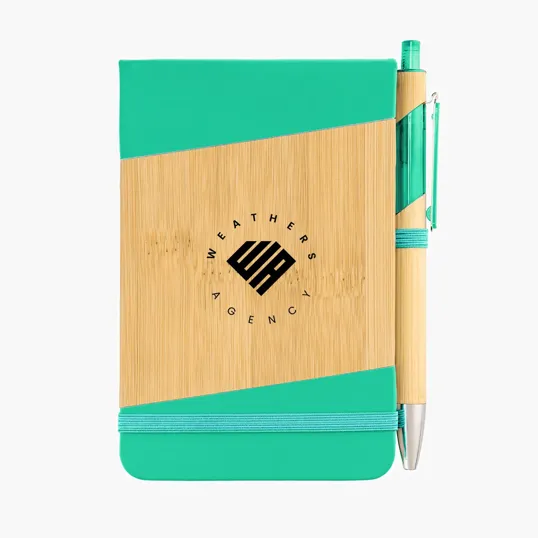 Bamboo Look Jotter & Pen — view 13