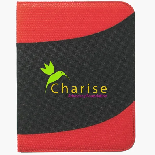 Non-Woven Bubble Padfolio with Writing Pad — view 2
