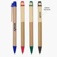 Eco-Inspired Paper Barrel Pen with Wooden Clip