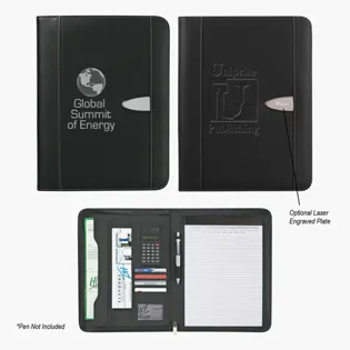 Picture For Eclipse Bonded Leather Zippered Portfolio With Calculator