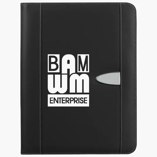Eclipse Bonded Leather Zippered Portfolio with Calculator — view 2