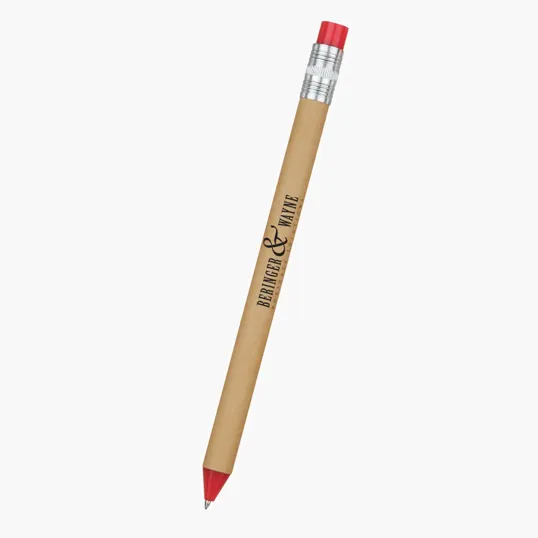 Pencil-Look Pen with Paper Barrel — view 3