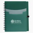 Tri-Pocket Notebook with Elastic Pen Loop, 5 x 7 in.