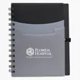 Tri-Pocket Notebook with Elastic Pen Loop, 5 x 7 in. — view 2