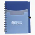 Tri-Pocket Notebook with Elastic Pen Loop, 5 x 7 in. — view 3