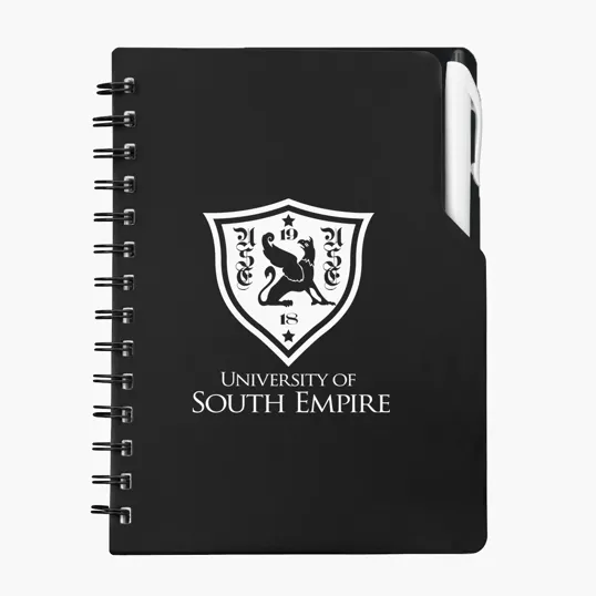 Spiral Notebook With Pen, 100 Pages