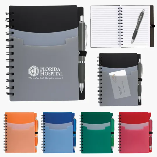 Tri-Pocket Notebook & Satin Pen — view 2