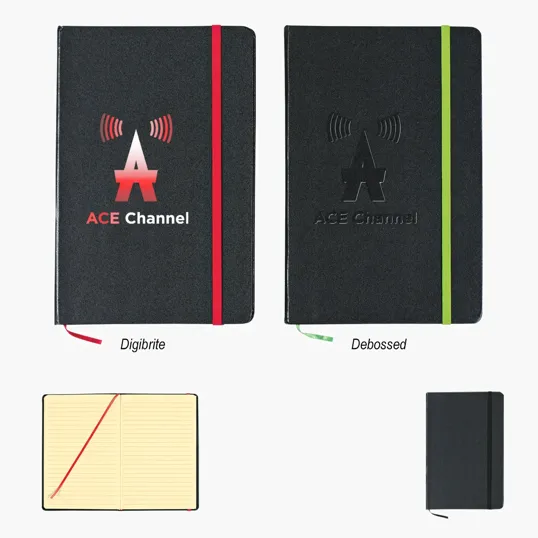 Shelby Notebook with Strap Closure and Bookmark — view 4