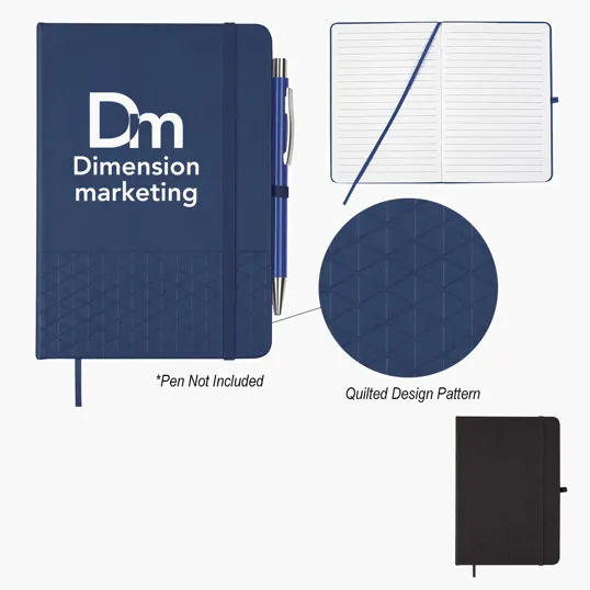 Symmetrical Journal with Pen Loop and Strap Closure — view 7