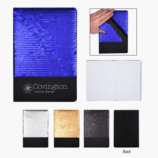 Flip Sequin Notebook, 80 Page Lined — view 2