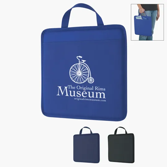 Non-Woven Stadium Cushion with Front Pocket — view 7