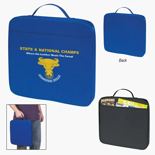 Stadium Cushion with Front Pocket and Carrying Handle — view 5