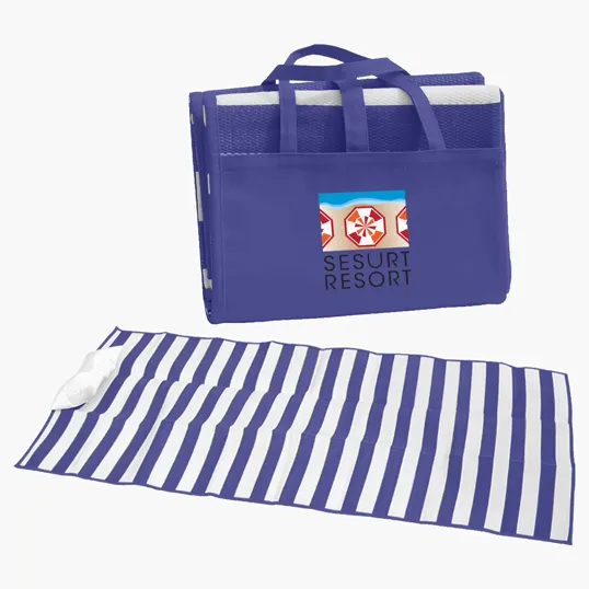 Beach Mat with Inflatable Pillow