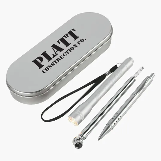 3-In-1 Emergency Tool Set with Tire Gauge, Pen, and Flashlight — view 2