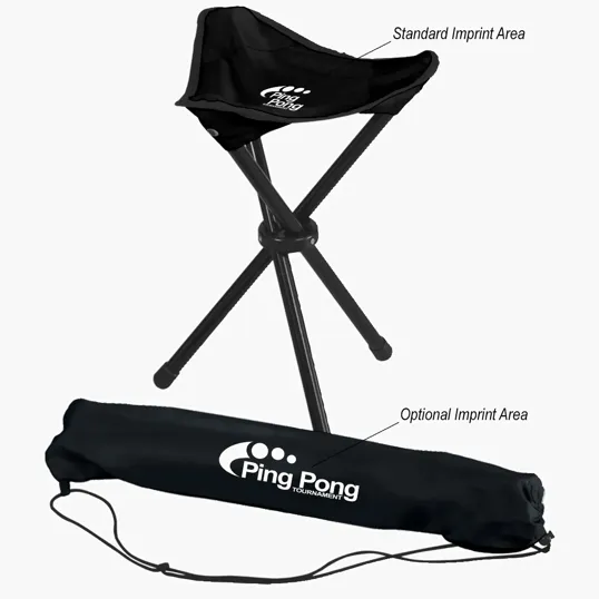 rPET Folding Tripod Stool with Carrying Bag — view 2