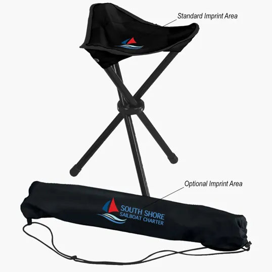 rPET Folding Tripod Stool with Carrying Bag