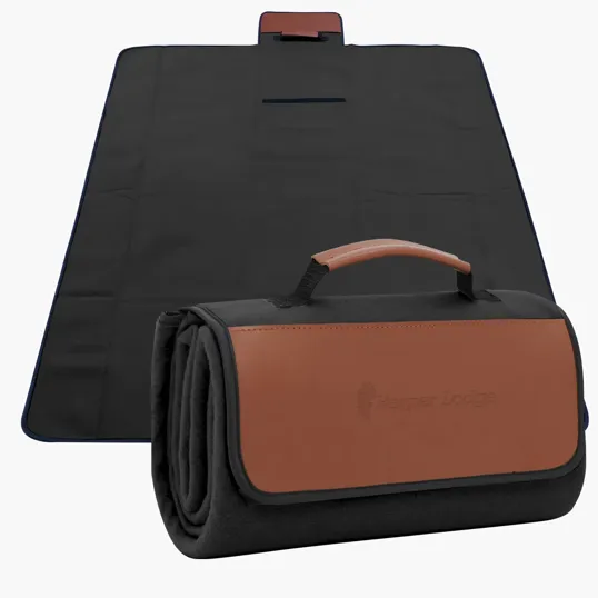 Roll-Up Picnic Blanket with Water-Resistant PE Backing — view 2