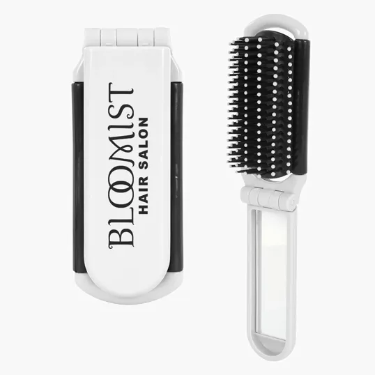 Kwik-Fix Folding Brush With Mirror — view 3
