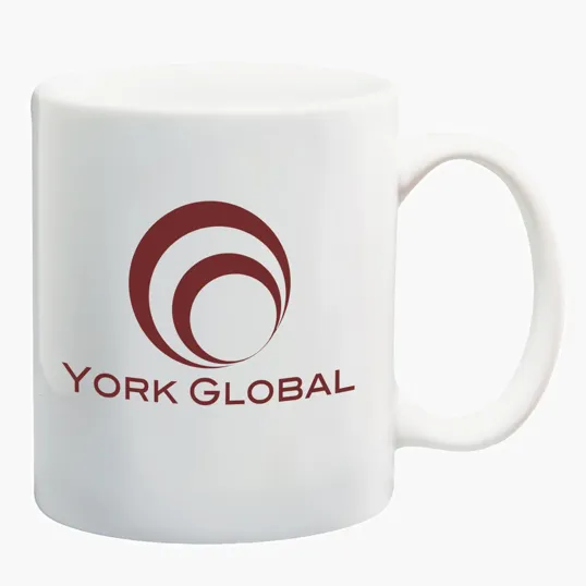 White Ceramic Mug, 11 Oz.