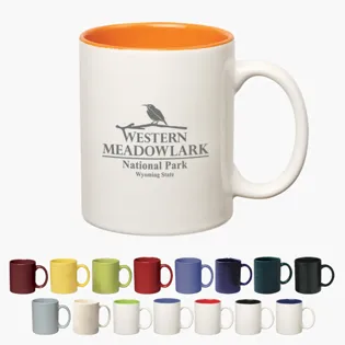 Picture For 11 Oz. Colored Stoneware Mug With C-Handle