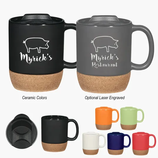 Cork Collection 14 Oz. Ceramic Mug with Cork Base — view 7