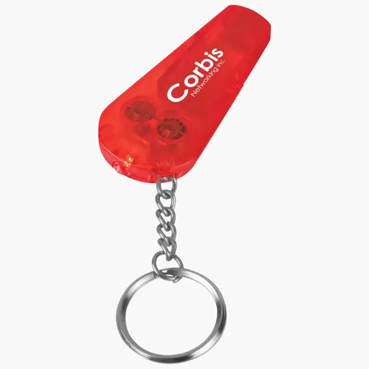 Whistle Light Key Chain with Split Ring — view 5