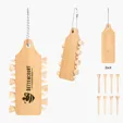 Bamboo Golf Tee Set Keychain — view 2