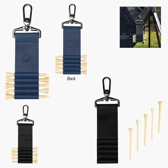 Cutter & Buck® rPET and Bamboo Golf Tee Set Keychain
