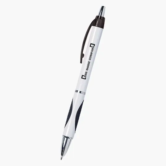 Sassy Plunger Action Pen with Rubber Grip