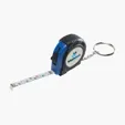 Rubber Tape Measure Key Tag with Laminated Label — view 2