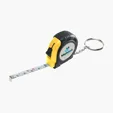 Rubber Tape Measure Key Tag with Laminated Label — view 3