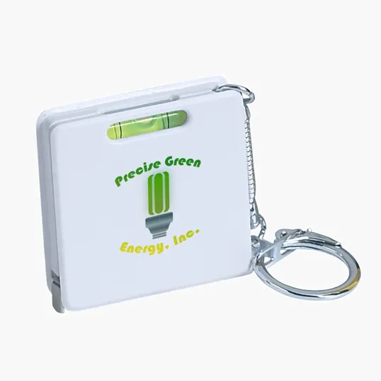 Square Level Tape Measure Key Tag with 3' Retractable Steel Tape — view 7