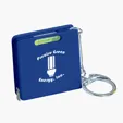 Square Level Tape Measure Key Tag with 3' Retractable Steel Tape — view 2