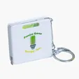 Square Level Tape Measure Key Tag with 3' Retractable Steel Tape — view 7
