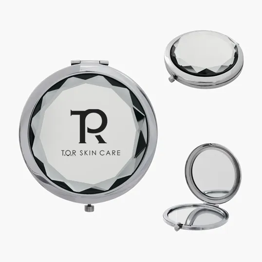 Jeweled Compact Mirror with 1x and 2x Magnification — view 3