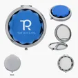 Jeweled Compact Mirror with 1x and 2x Magnification
