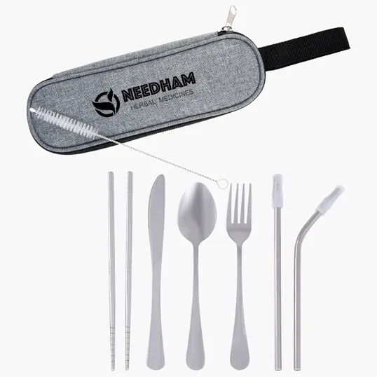 Stainless Steel Cutlery Set in Pouch — view 2