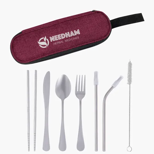 Stainless Steel Cutlery Set in Pouch — view 5