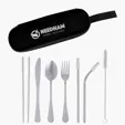 Stainless Steel Cutlery Set in Pouch — view 3