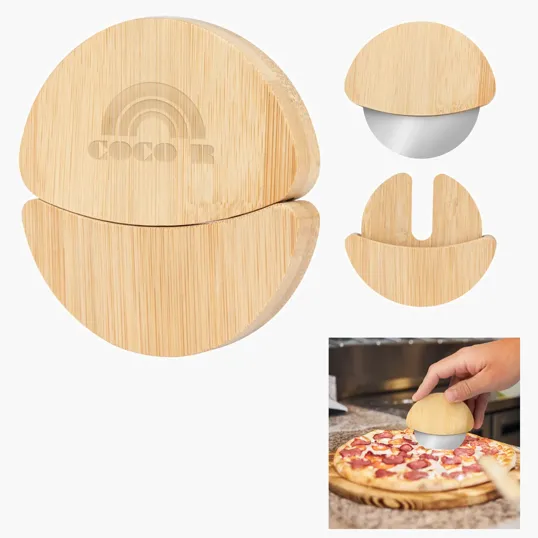 Bambino Pizza Cutter with Bamboo Handle