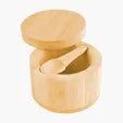 Bamboo Salt Cellar with Magnetic Swivel Lid — view 4