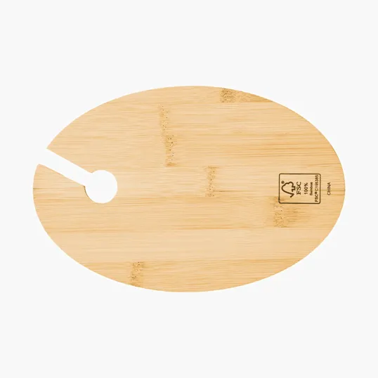 Wine & Dine Recessed Bamboo Tray with Wine Glass Holder — view 3