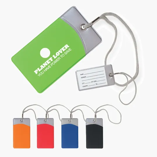 Mod Vinyl Luggage Tag with Nylon Strap