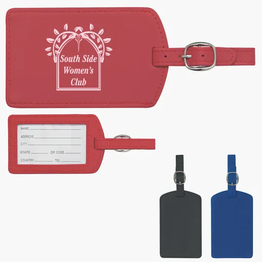 PVC Luggage Tag with Adjustable Strap